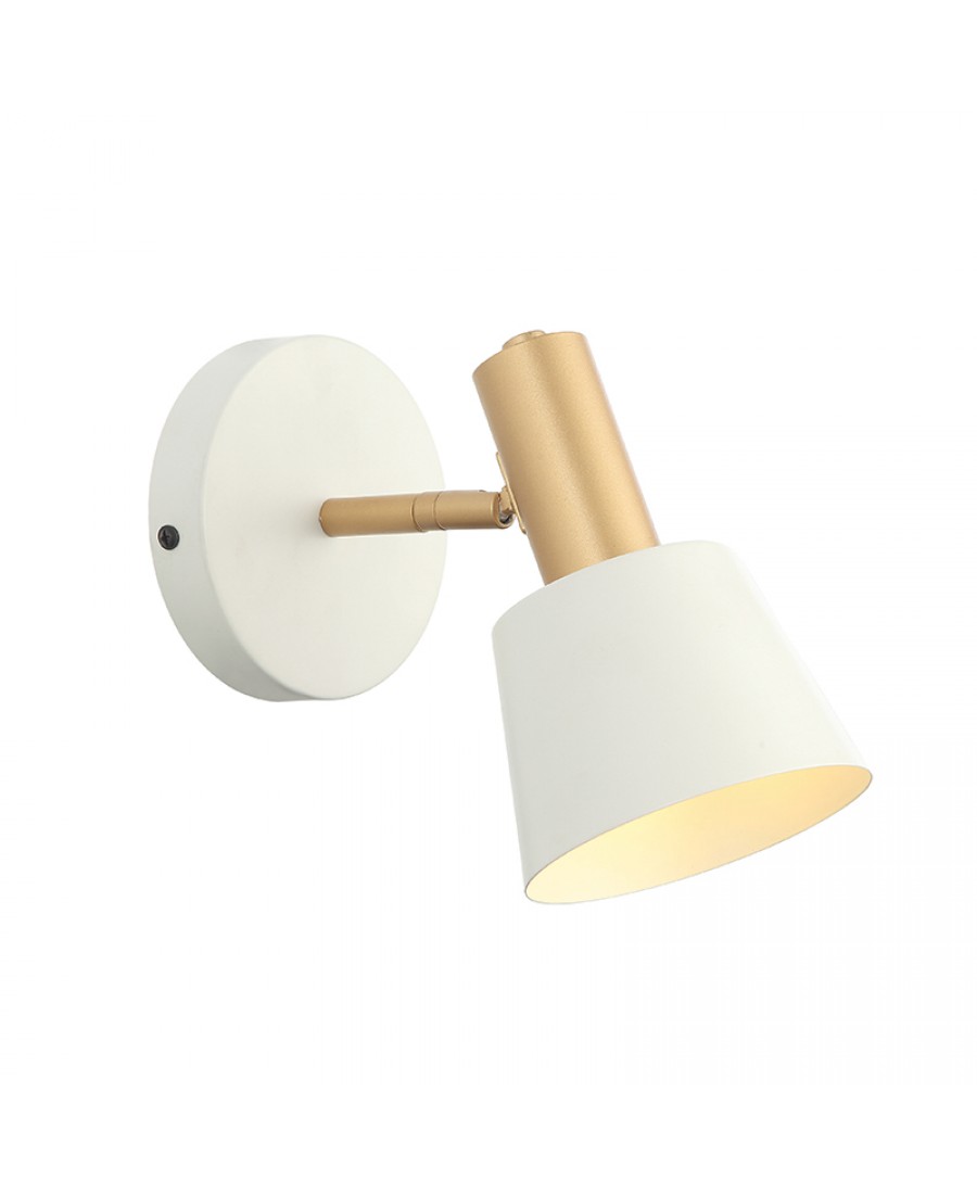 ZAMBELIS 20218 ΕΠΙΤΟΙΧΙΟ ΦΩΤΙΣΤΙΚΟ  E14 ΛΕΥΚΟ ΜΕΤΑΛΛΟ - ΧΡΥΣΟ ΑΛΟΥΜΙΝΙΟ